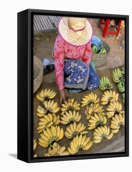 Chong Kneas Village, Tonle Sap Lake, Siem Reap, Cambodia, Indochina, Southeast Asia-Bruno Morandi-Framed Stretched Canvas