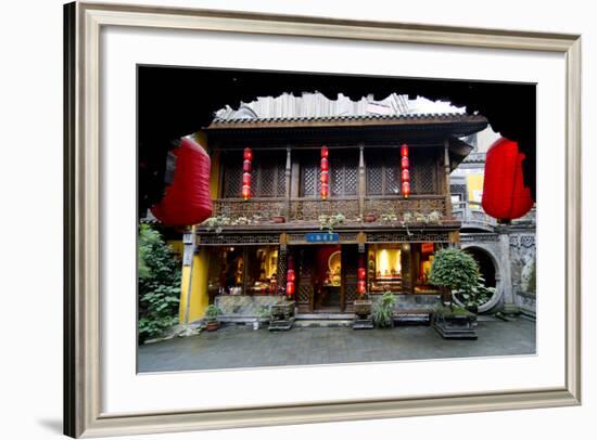 Chongqing Temple-Charles Bowman-Framed Photographic Print