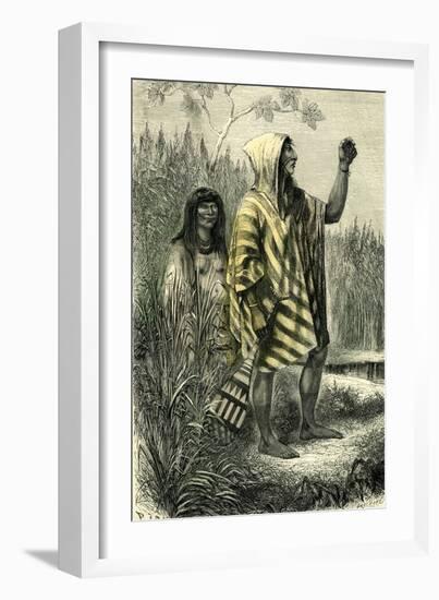 Chontaquiros Indians 1869, Peru-null-Framed Giclee Print