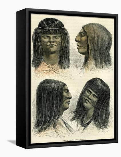 Chontaquiros Indians 1869, Peru-null-Framed Stretched Canvas