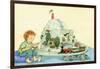 Choo Choo Fun - Turtle-Marsha Winborn-Framed Giclee Print