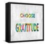 Choose Gratitude in Color-Jamie MacDowell-Framed Stretched Canvas