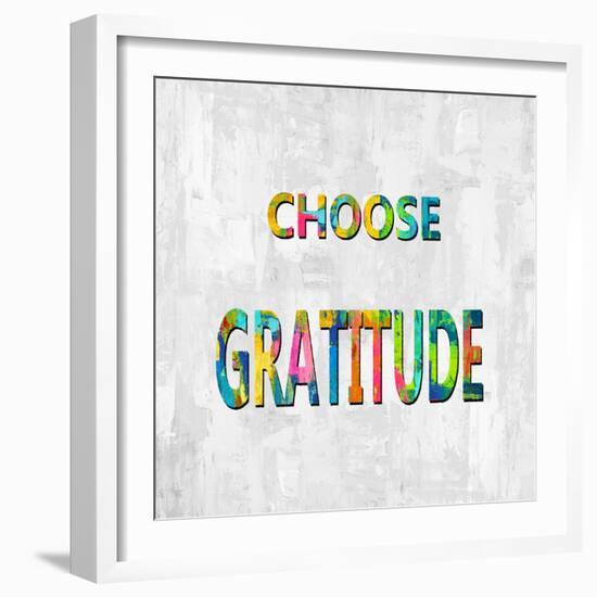 Choose Gratitude in Color-Jamie MacDowell-Framed Art Print