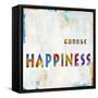 Choose Happiness In Color-Jamie MacDowell-Framed Stretched Canvas