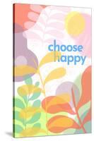 Choose Happy-null-Stretched Canvas