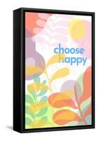 Choose Happy-null-Framed Stretched Canvas