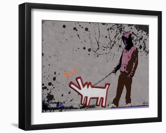 Choose the dog-Banksy-Framed Giclee Print