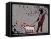 Choose the dog-Banksy-Framed Stretched Canvas