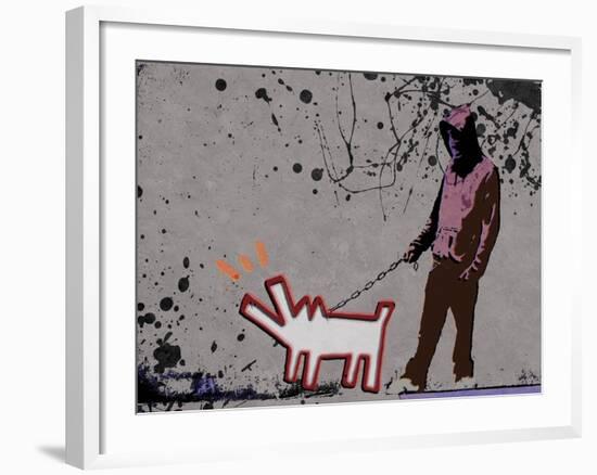 Choose the dog-Banksy-Framed Giclee Print