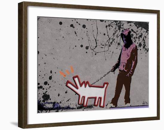 Choose the dog-Banksy-Framed Giclee Print