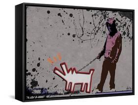 Choose the dog-Banksy-Framed Stretched Canvas