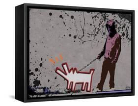 Choose the dog-Banksy-Framed Stretched Canvas