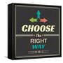 Choose the right Way Vintage-Ayeshstockphoto-Framed Stretched Canvas