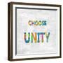 Choose Unity in Color-Jamie MacDowell-Framed Art Print