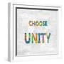 Choose Unity in Color-Jamie MacDowell-Framed Art Print