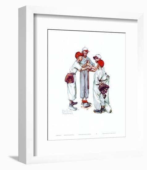 Choosin' Up-Norman Rockwell-Framed Art Print