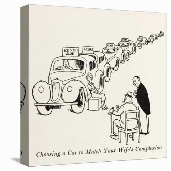 Choosing a Car to Match Your Wife's Complexion, W Heath Rob-William Heath Robinson-Stretched Canvas