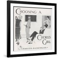 "Choosing a Chorus Girl", a Producer and His Assistant Assess Candidates for Their Next Revue-Higgins-Framed Art Print