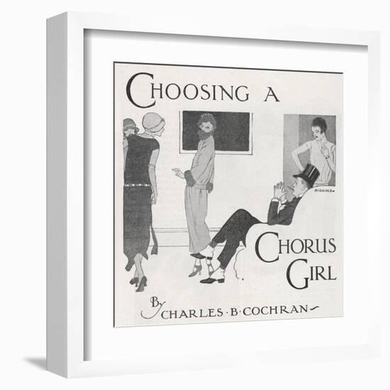 "Choosing a Chorus Girl", a Producer and His Assistant Assess Candidates for Their Next Revue-Higgins-Framed Art Print