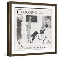 "Choosing a Chorus Girl", a Producer and His Assistant Assess Candidates for Their Next Revue-Higgins-Framed Art Print