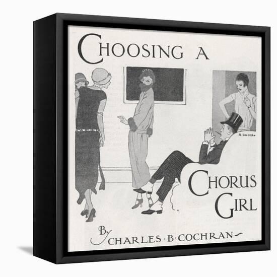 "Choosing a Chorus Girl", a Producer and His Assistant Assess Candidates for Their Next Revue-Higgins-Framed Stretched Canvas