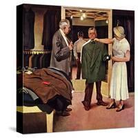 "Choosing a New Suit," November 20, 1948-John Falter-Stretched Canvas