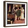 "Choosing a New Suit," November 20, 1948-John Falter-Framed Premium Giclee Print