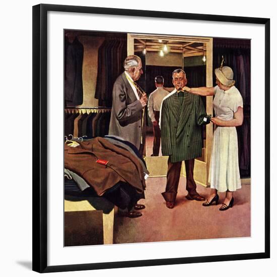 "Choosing a New Suit," November 20, 1948-John Falter-Framed Giclee Print