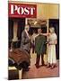 "Choosing a New Suit," Saturday Evening Post Cover, November 20, 1948-John Falter-Mounted Giclee Print