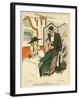 Choosing from Menu 1919-Charles Laborde-Framed Art Print