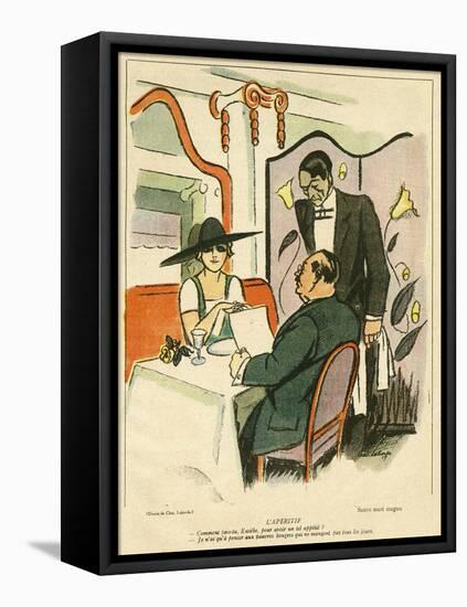 Choosing from Menu 1919-Charles Laborde-Framed Stretched Canvas