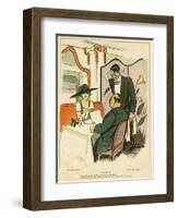 Choosing from Menu 1919-Charles Laborde-Framed Art Print
