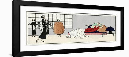 Choosing Her Outfit for the Day-null-Framed Art Print