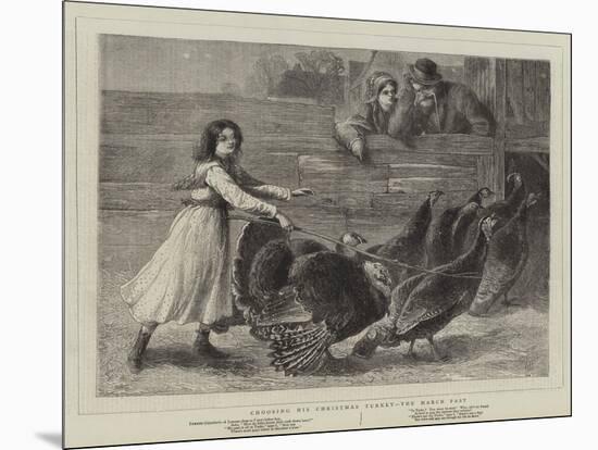 Choosing His Christmas Turkey, the March Past-Samuel Edmund Waller-Mounted Giclee Print