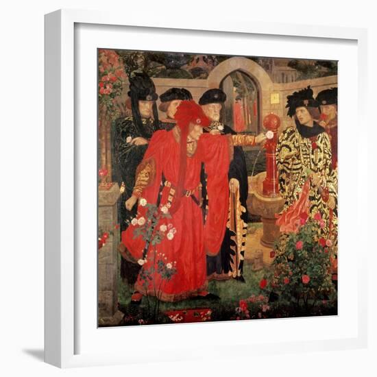 Choosing the Red and White Roses in the Temple Garden, 1910-Henry Payne-Framed Giclee Print