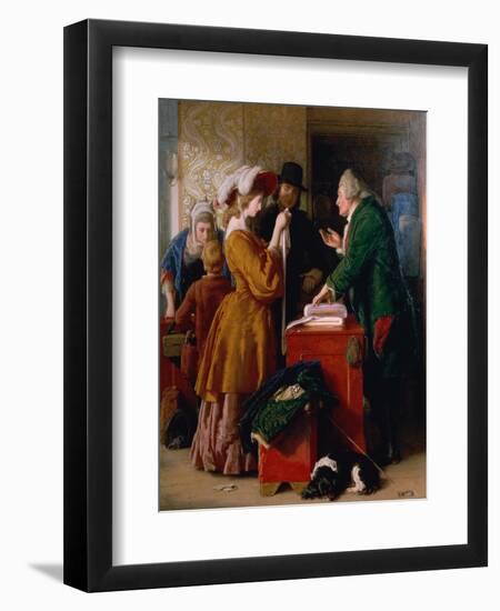 Choosing the Wedding Gown from Goldsmith's "Vicar of Wakefield," Chapter 1-William Mulready-Framed Giclee Print