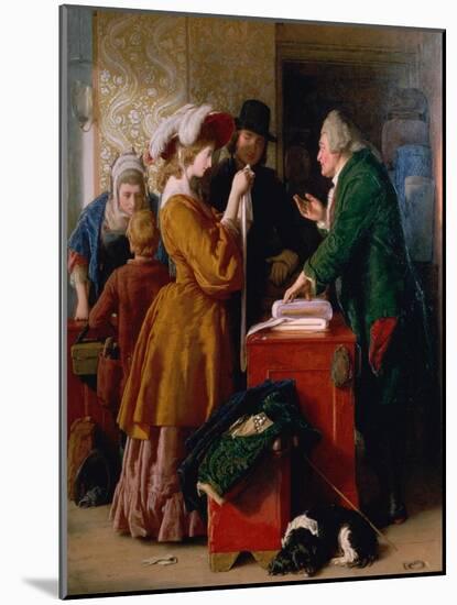 Choosing the Wedding Gown from Goldsmith's "Vicar of Wakefield," Chapter 1-William Mulready-Mounted Giclee Print