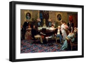 Chopin Playing the Piano in Prince Radziwill's Salon, 1887-Henryk Siemiradzki-Framed Giclee Print