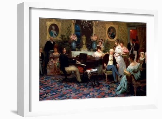 Chopin Playing the Piano in Prince Radziwill's Salon, 1887-Henryk Siemiradzki-Framed Giclee Print