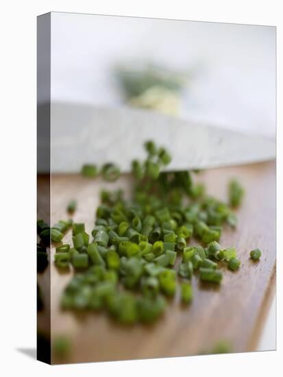 Chopping Chives-null-Stretched Canvas