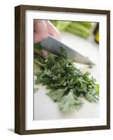 Chopping Parsley-null-Framed Photographic Print