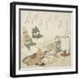 Chopping Rice Cakes, Illustration for the Board-Roof Shell (Itayagai), 1821-Katsushika Hokusai-Framed Giclee Print