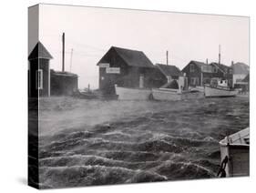 Choppy Sea on Roadway Caused by Hurricane Carol in Menemsha Harbor Martha's Vineyard-Alfred Eisenstaedt-Stretched Canvas