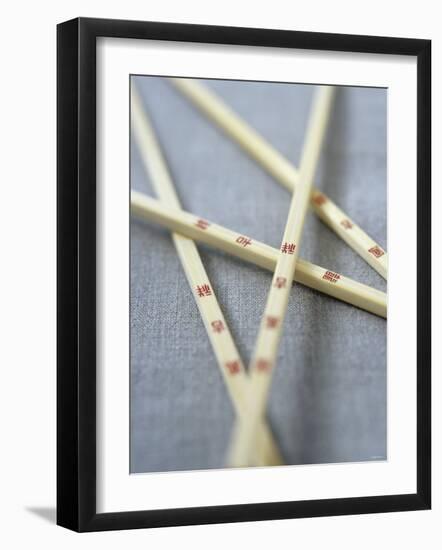 Chopsticks with Chinese Characters-Jean Cazals-Framed Premium Photographic Print