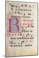 Choral part of the Mass, illuminated manuscript, 15th c. Osservanza Basilica, Siena, Italy-null-Mounted Art Print