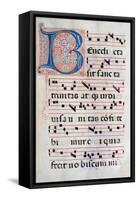 Choral part of the Mass, illuminated manuscript, 15th c. Osservanza Basilica, Siena, Italy-null-Framed Stretched Canvas