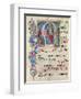 Choral response for religious services, illuminated manuscript, 14th c. Osservanza Basilica, Siena-null-Framed Art Print