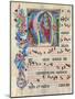 Choral response for religious services, illuminated manuscript, 14th c. Osservanza Basilica, Siena-null-Mounted Art Print