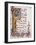 Choral response for religious services, illuminated manuscript, 14th c. Osservanza Basilica, Siena-null-Framed Art Print