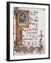 Choral response for religious services, illuminated manuscript, 14th c. Osservanza Basilica, Siena-null-Framed Art Print